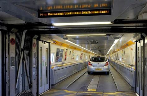 channel tunnel crossing by car.